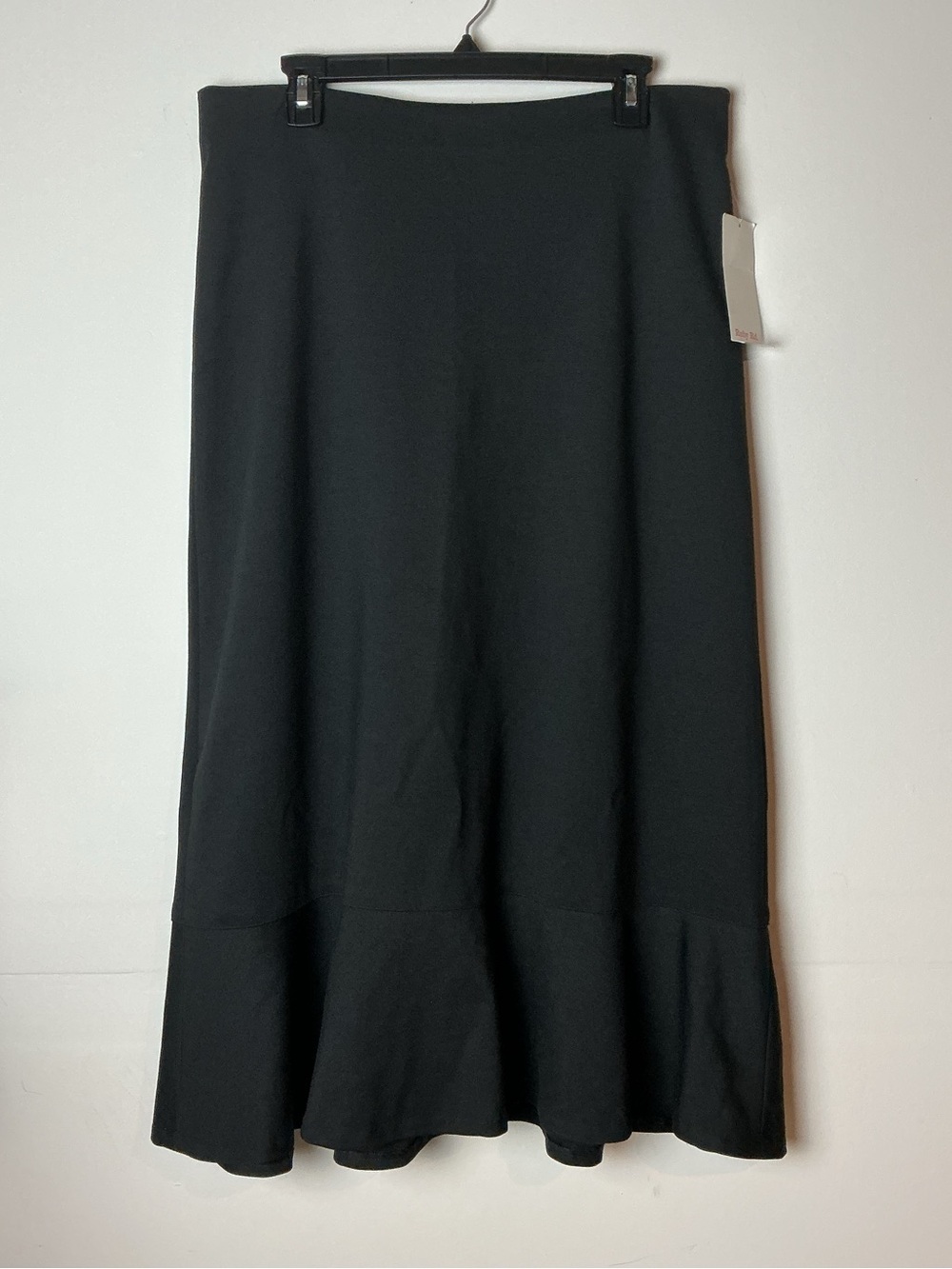 NWT Ruby Rd. Black Midi Skirt with Flared Hem Size 12